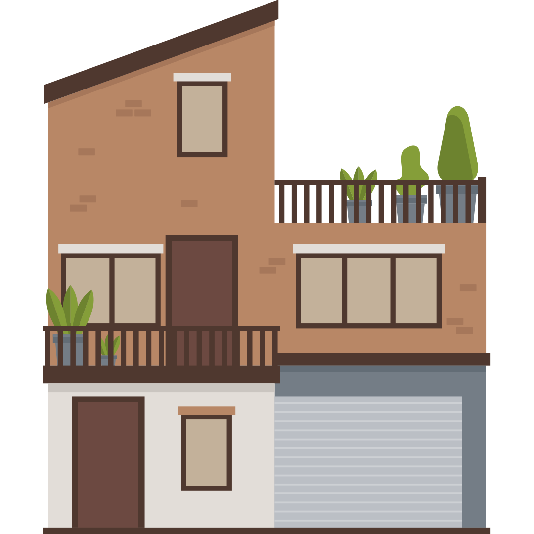 Vector Image of House - Property management services by Houzay